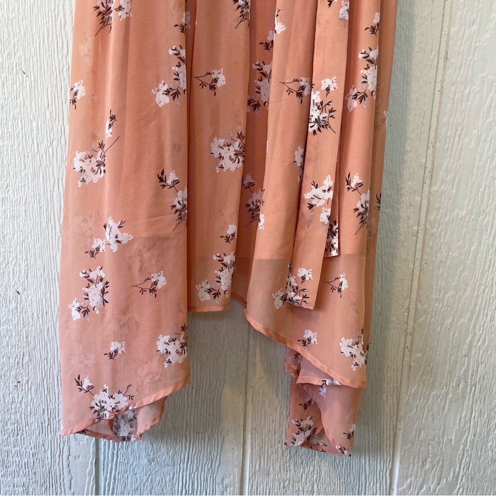 AVA & VIV ~ Terracotta Floral Print Dress with Accordion Pleat Bodice  ~ Size 1X - Picture 5 of 7